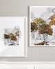 plakaty ZESTAW dwa plakaty FOREST brown sketch