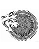grafiki i ilustracje Mandala nr 19, Wilk, reprodukcje
