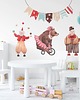 naklejki ścienne do pokoju dziecka CYRK, Klaun, Żongler, MIś - Naklejki Na Ścianę
