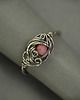 pierścionki - różne Pierścionek regulowany rodonit wire wrapping
