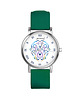 zegarki damskie Zegarek  mały - Lew - silikonowy, zielony