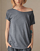 t-shirt damskie Grafitowy melanż Oversize