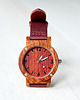 zegarki damskie Damski drewniany zegarek SPORTY red