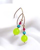kolczyki z kamieniami Kolczyki : FLUO summer collection ::  duże kule