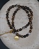 chokery Choker z brązowego sardonyksu z zawieszką