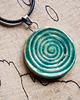naszyjniki - inne Naszyjnik ceramiczny spirala turkus