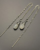 kolczyki wire wrapping Kolczyki przewlekane krople kamień księżycowy wire wrapping