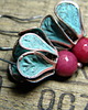 kolczyki wire wrapping rzodkiew