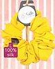 gumki do włosów L średnia gumka do włosów jedwab naturalny scrunchie żółta słoneczna