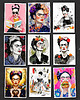 grafiki i ilustracje Frida - zestaw 9 grafik