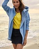 bluza z kapturem damska Peleryna do zadań specjalnych Niebieski Denim