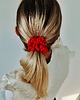 gumki do włosów Gumka jedwabna, scrunchie, frotka flame red MIDI