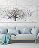 obrazy Obraz na płótnie pejzaż, origami, drzewo-150x60