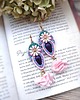 kolczyki soutache Kolczyki sutasz Wrzosowa Stokrotka