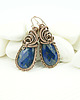 kolczyki wire wrapping Kolczyki z lapis lazuli