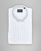 koszule męskie Koszula w paski passa 00544 długi rękaw biały slim fit