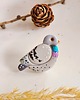 przypinki Pin z gołębiem, broszka z podobizną gołębia, przypinka z ptaszkiem