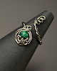 pierścionki - różne Pierścionek regulowany malachit wire wrapping