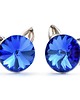 kolczyki swarovski Kolczyki - kryształy Swarovski - kotki Sapphire