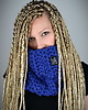 szale damskie Komin Monolit 11 - ULTRAMARYNA
