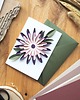 kartki scrapbooking Kartka z papierowym kwiatem fiolet