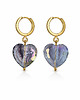 kolczyki pozłacane Kolczyki STORMY HEARTS- srebro 925 złocone 24K, Swarovski