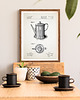 plakaty Dzbanek do kawy - patent - plakat A3