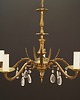 lampy wiszące Żyrandol mosiężny, duński design, lata 60