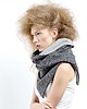 szale damskie Szal Komin Tuba Etola Kamizelka Tweed JEANS
