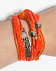 bransoletki - inne Bransoletka - Neonowa orange - rzemienie