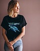 t-shirt damskie Koszulka oversize z nadrukiem Save the ocean