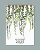 kalendarze i plannery Kalendarz ścienny na Spirali Botaniczny A4 Premium 2025