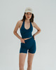 szorty damskie Krótkie spodenki damskie do jogi i fitness MALIBU MORNINGS - cobalt blue