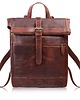 plecaki Plecak roll top skórzany vintage na laptopa miejski koniakowy unisex AY-32-CG