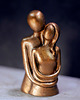 figurki i rzeźby Rzeźba z gipsu, Zakochani, miodowe złoto, wys. 11,8 cm