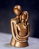 figurki i rzeźby Rzeźba z gipsu, Zakochani, miodowe złoto, wys. 11,8 cm
