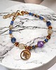 bransoletki z kamieni naturalnych PANNA - zodiac collection - PREMIUM - gold