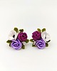 kolczyki z masy plastycznej Kolczyki bukieciki kwiatowe mini ręcznie robione biżuteria kwiatowa