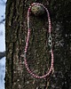 chokery Naszyjnik choker z matowym rodonitem i pirytem