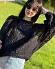 swetry damskie  Cienki sweter z moheru, delikatny sweter, lekki sweter oversize