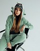bluza z kapturem damska Bluza damska z kapturem z uszami smoka zielona