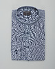 koszule męskie Koszula męska lniana ze stójką lentini 00389 granatowy slim fit