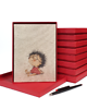notatniki i albumy Notes Okularnica w kropki 15x21 cm ecru w kropki z pudełkiem