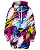 bluza z kapturem damska Bluza Oversize Tunika DR.CROW Abstract Background