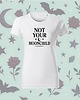 t-shirt damskie Biała Koszulka Witchcore z Napisem Not Your Moonchild  Magia i Bunt