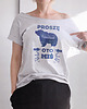 t-shirt damskie Oto miś Szary Oversize