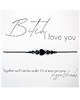 bransoletki na sznurku Bi.ch I love you Bransoletka z kamieni naturalnych Agat, Spinel, Onyks