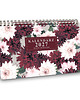 kalendarze i plannery Kalendarz 2027 biurkowy RUSTIC BURGUNDY wolnostojący