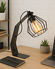 lampy stołowe Czarna lampa biurkowa stołowa nocna loftowa druciana KABUL LOFT