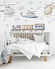 naklejki ścienne do pokoju dziecka BOYS WORLD zest. 9 SAMOLOTY CHMURKI naklejki
